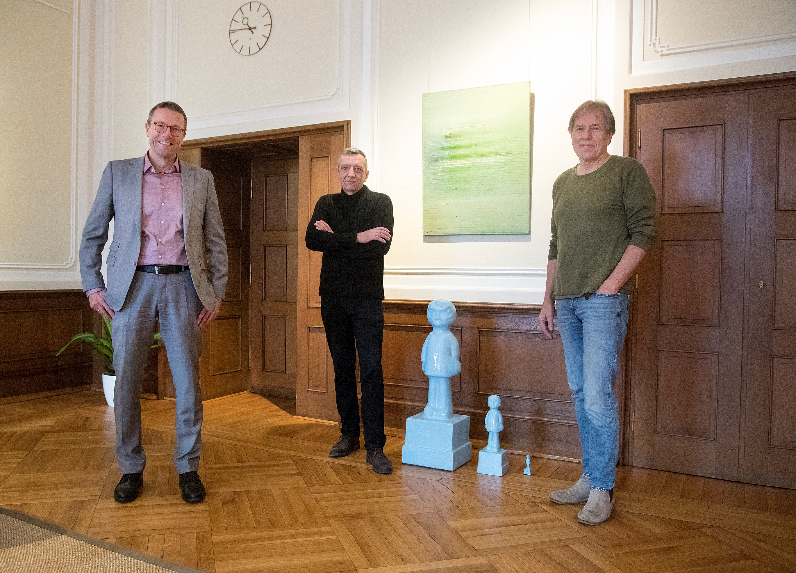 (v.l.) OB Uwe Schneidewind, Eckehard Lowisch, Christian von Grumbkow (Foto: Ralf Silberkuhl)